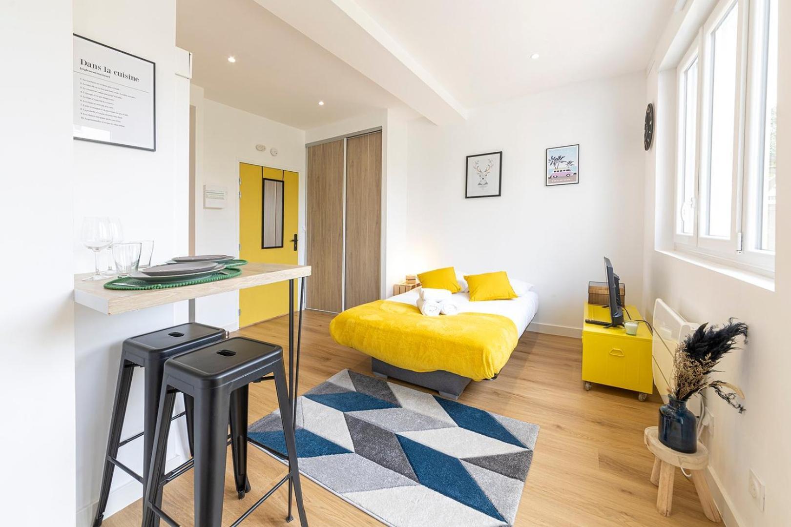Le Yellow, Studio Renove, Tout Confort, Jardin Apartment Saint-Jacques-de-la-Lande Exterior photo